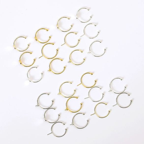 Jewelry Copper Small Fragrance Geometric Electroplated Open Ring Holder Earrings Accessories