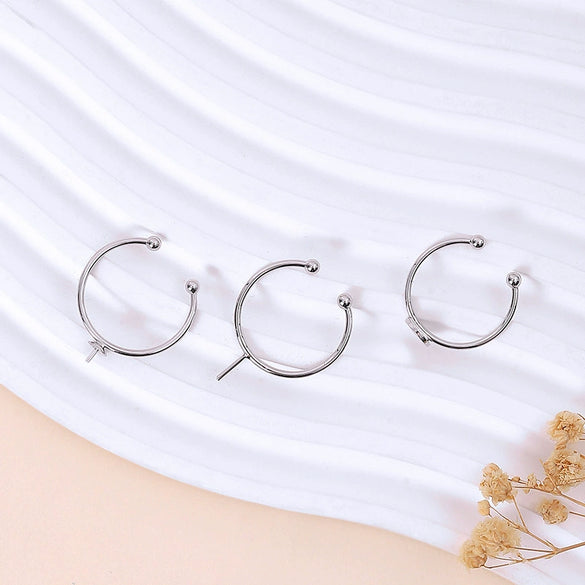 Jewelry Copper Small Fragrance Geometric Electroplated Open Ring Holder Earrings Accessories