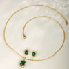 Jewelry Copper Zinc Alloy Geometric Square Electroplating Letters Earrings Pendant Set For Women