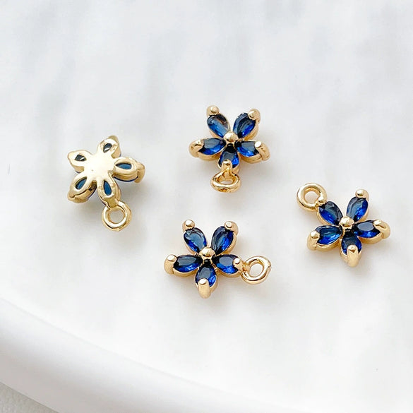 Jewelry Copper Zircon Bauhinia Pendant Electroplated Accessories