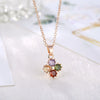 Jewelry Copper Zircon Four Leaf Clover O Chain Necklace For Women