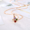 Jewelry Copper Zircon Four Leaf Clover O Chain Necklace For Women
