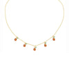 Jewelry Copper Zircon Fruit Pattern Cross Chain Necklace For Women Set With Precious Stones