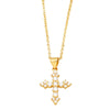 Jewelry Copper Zircon Geometric Cross Pendant Necklace Women Ochain