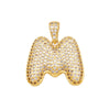 Jewelry Copper Zircon Goldplated Letter Clavicle Chain Pendant With Ochain And Electroplating Treatment