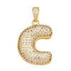 Jewelry Copper Zircon Goldplated Letter Clavicle Chain Pendant With Ochain And Electroplating Treatment