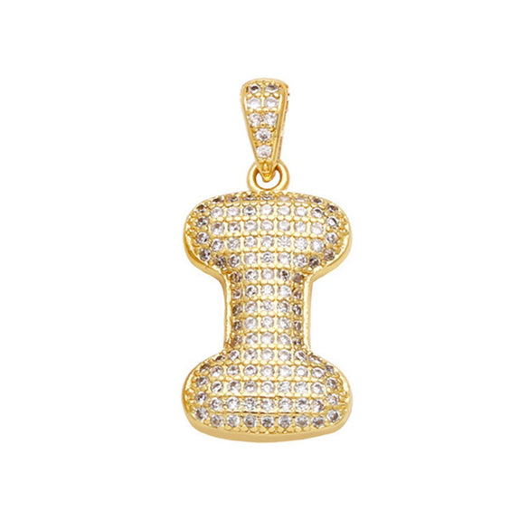 Jewelry Copper Zircon Goldplated Letter Clavicle Chain Pendant With Ochain And Electroplating Treatment