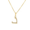 Jewelry Copper Zirconia Arabic Letter Pendant Necklace Personality Hip Hop O Chain