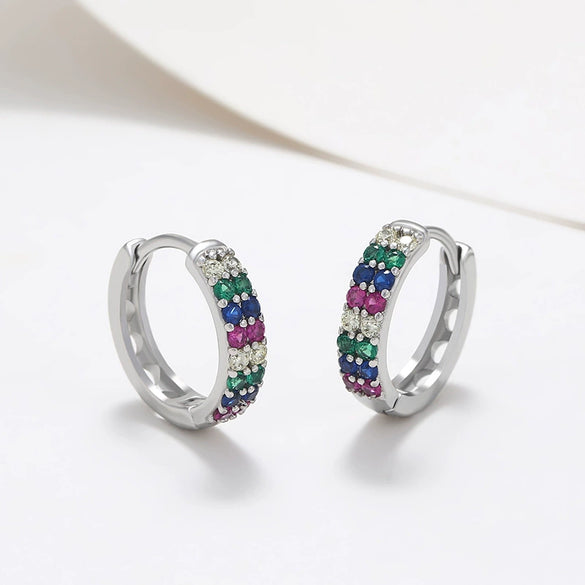Jewelry Copperzinc Alloy Geometric Electroplated Artificial Gemstone Earrings