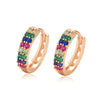 Jewelry Copperzinc Alloy Geometric Electroplated Artificial Gemstone Earrings