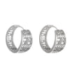 Jewelry Copperzinc Alloy Inlaid Zircon Geometric Pattern Circle Earrings For Women With Electroplating
