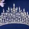 Jewelry Court Style Light Luxury Alloy Crystal Hairband Crown Electroplated For Women