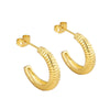 Jewelry Croissant Cshaped Copper Twisted Thread Earrings