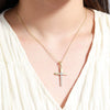 Jewelry Cross Pendant Necklace Alloy Gold Plated Electroplated Style