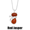 Jewelry Crystal Agate Cat Pendant Necklace Copper Ball Chain Retro Fashion Electroplated Women's