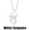 Jewelry Crystal Agate Cat Pendant Necklace Copper Ball Chain Retro Fashion Electroplated Women's