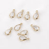 Jewelry Crystal Glass Transparent Phnom Drop Cutting Surface Metal Electroplating Matching Material