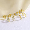 Jewelry Cshaped Zircon Goldplated Pierced Ear Bone Clip Earrings Copper Geometric Light Luxury Electroplated