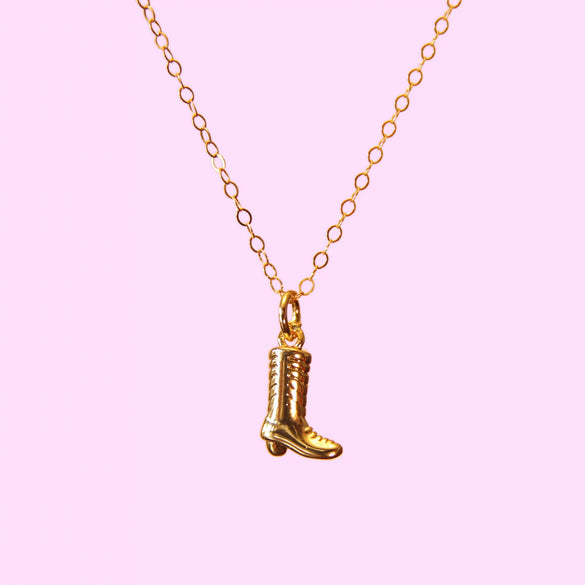Jewelry Denim Boots Pendant Necklace Retro Style Stainless Steel Titanium Steel Geometric Shape Furnace Vacuum Plating Electroplating
