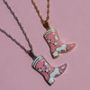 Jewelry Denim Boots Pendant Necklace Retro Style Stainless Steel Titanium Steel Geometric Shape Furnace Vacuum Plating Electroplating