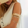 Jewelry Denim Style Metal Coin Tassel Arm Chain Dunhuang Leaf Retro Bracelet Ironaluminum Chain Alloy Electroplated