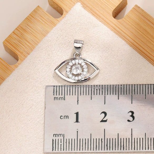 Jewelry Devil's Eye Pendant Bracelet Necklace Copper Gold Plated Inlay