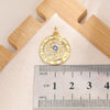 Jewelry Devil's Eye Pendant Bracelet Necklace Copper Gold Plated Inlay