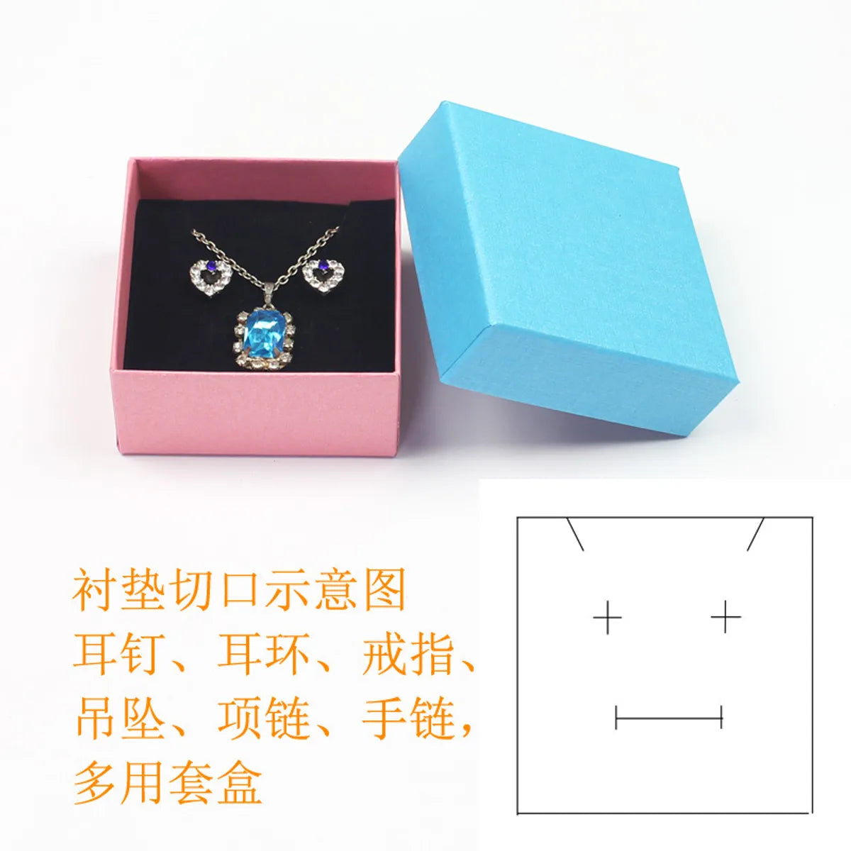 Jewelry Display Earrings Necklace Rings Box