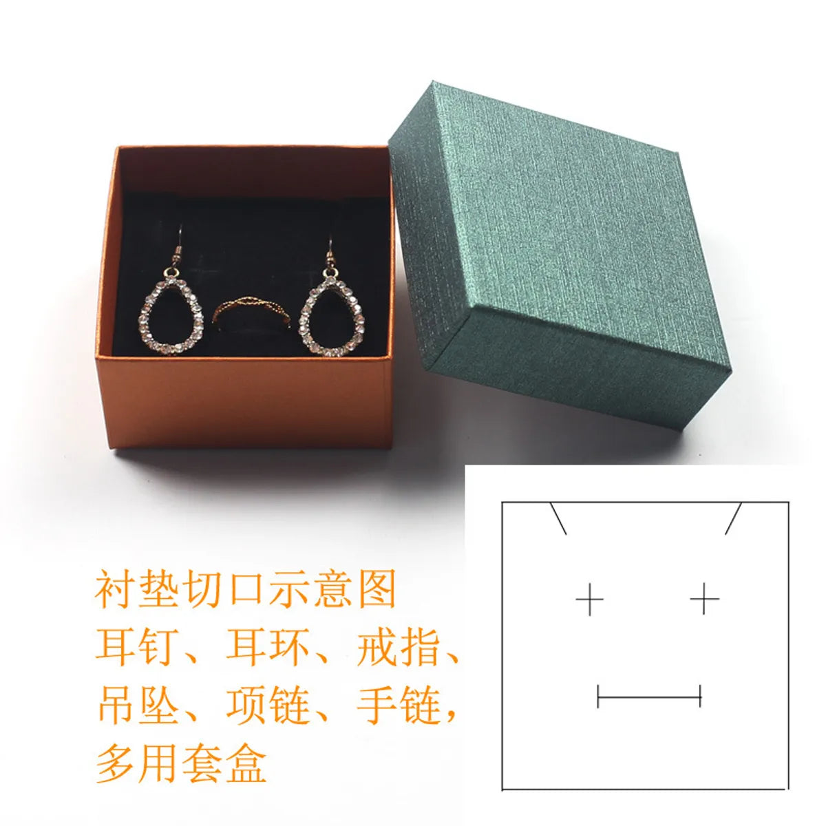 Jewelry Display Earrings Necklace Rings Box