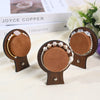 Jewelry Display Plate Geometric Wood Velvet Splicing Highend Storage Props