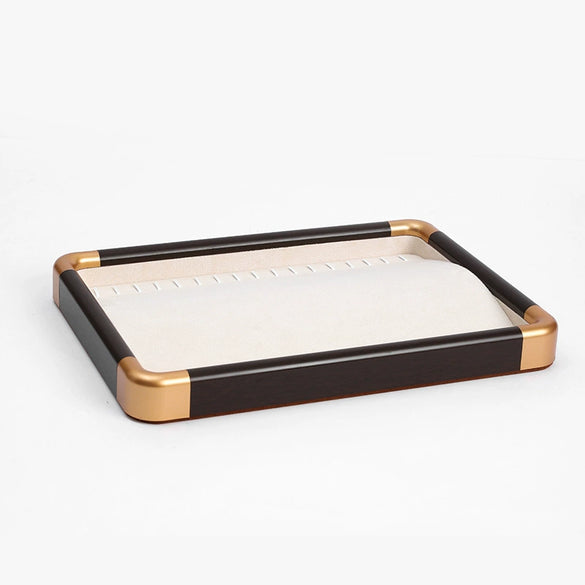 Jewelry Display Plate Imitation Wood Geometric Shape Splicing Highend Luxury For Ring Earrings Storage
