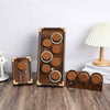 Jewelry Display Plate Wood Highend Geometric Shape Splicing