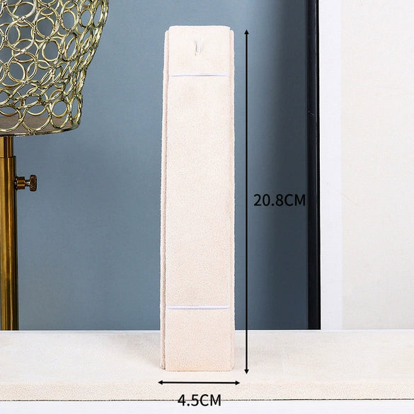 Jewelry Display Props Metal High Sense Tshape Beige Flannel Bracelet Ring Earring Rack