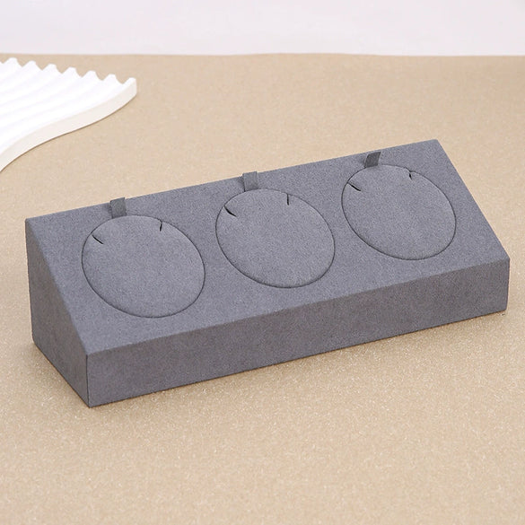 Jewelry Display Props Microfiber Alloy Rectangular Splicing Highend Ring Earring Pendant Frame