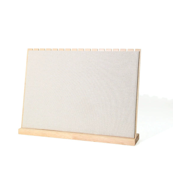 Jewelry Display Shelf Necklace Bracelet Storage Detachable Hanger Display Board Splicing Linen Solid Wood Rectangle Display Props