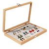 Jewelry Display Tray Rosewood Wood Flannel