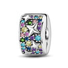 Jewelry Diy Bead Accessories White Copper Silver Plated Butterfly Star Buckle Holder With Dripping Oil Design