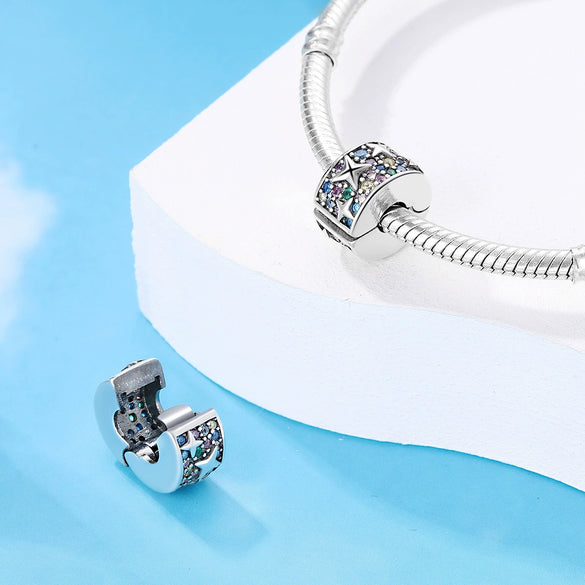 Jewelry Diy Bead Accessories White Copper Silver Plated Butterfly Star Buckle Holder With Dripping Oil Design