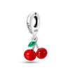 Jewelry Diy Bracelet 925 Sterling Silver Cherry Beaded Charm Epoxy Design
