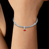 Jewelry Diy Bracelet 925 Sterling Silver Cherry Beaded Charm Epoxy Design