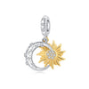 Jewelry Diy Pendant Accessories For Women Copper Silver Plated With Star Moon Sun Charm And Dripping Oil Design