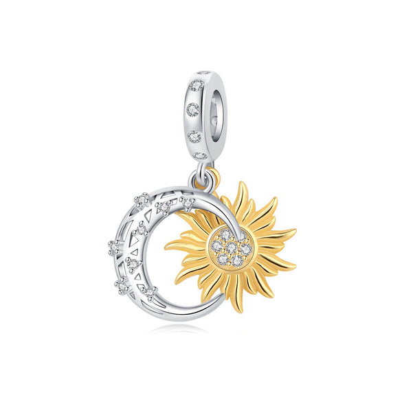 Jewelry Diy Pendant Accessories For Women Copper Silver Plated With Star Moon Sun Charm And Dripping Oil Design