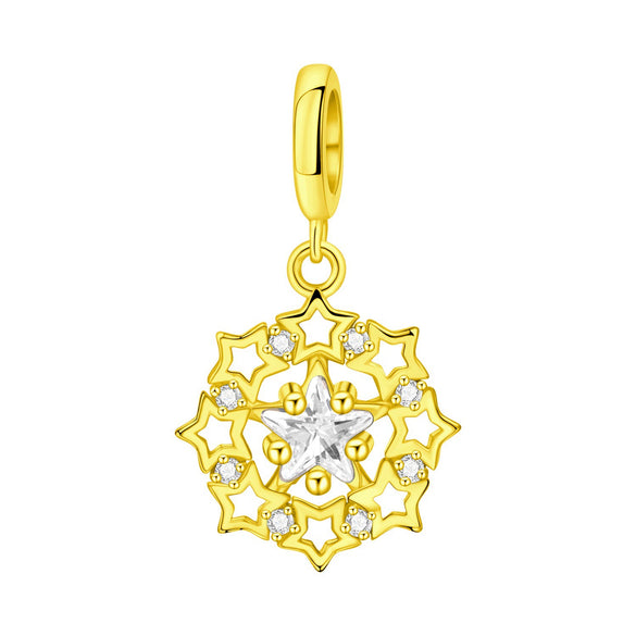 Jewelry Diy Pendant Accessories For Women Copper Silver Plated With Star Moon Sun Charm And Dripping Oil Design