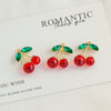 Jewelry Diy Pendant Mobile Phone Rope Pendant Accessories Cherry Shape Plastic Resin Electroplated
