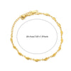 Jewelry Double Layer Anklet Stainless Steel Leaves Pattern Women's