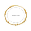 Jewelry Double Layer Anklet Stainless Steel Leaves Pattern Women's