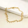 Jewelry Double Layer Anklet Stainless Steel Leaves Pattern Women's