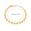 Jewelry Double Layer Anklet Stainless Steel Leaves Pattern Women's