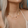 Jewelry Double Layer Star Four Leaf Clover Shell O Word Chain Necklace Silver Electroplated For Women