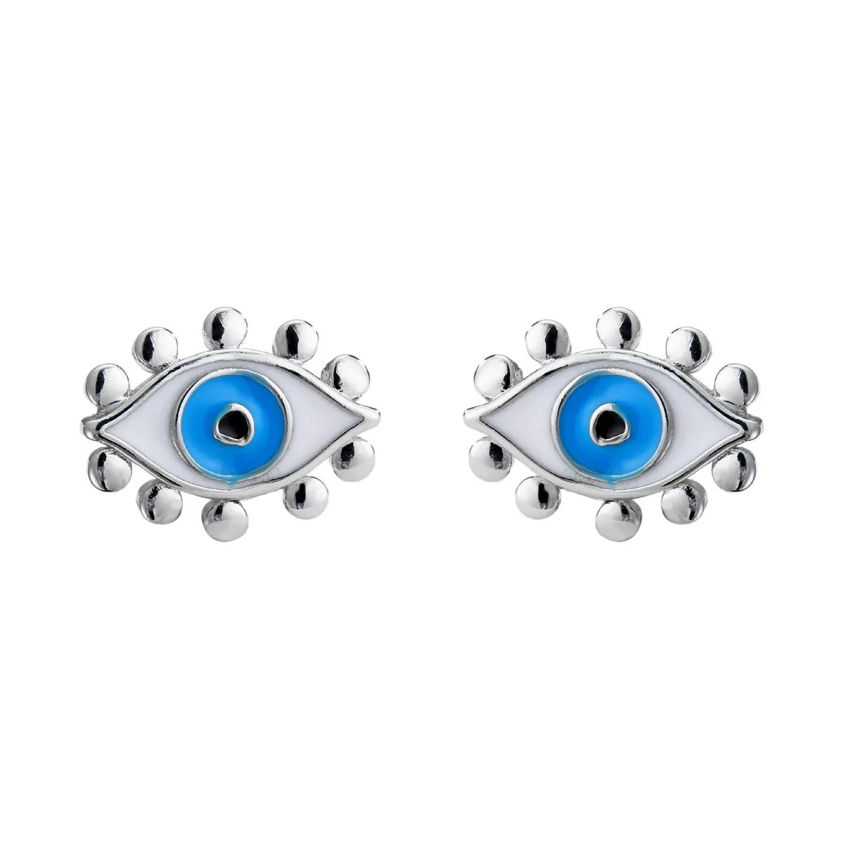 Hecheng Ornament Dripping Oil Eye Stud Earrings European And American Style Personalized Women's Stud Earrings Ornament Accessories